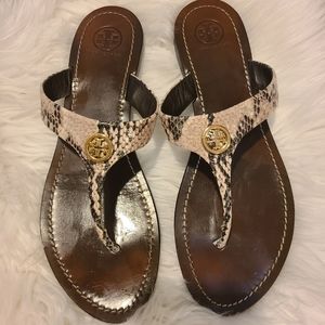 Tory Burch Snake Skin Sandals